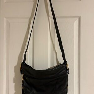 Stone & Co. Black Shoulder Bag with Gold Details